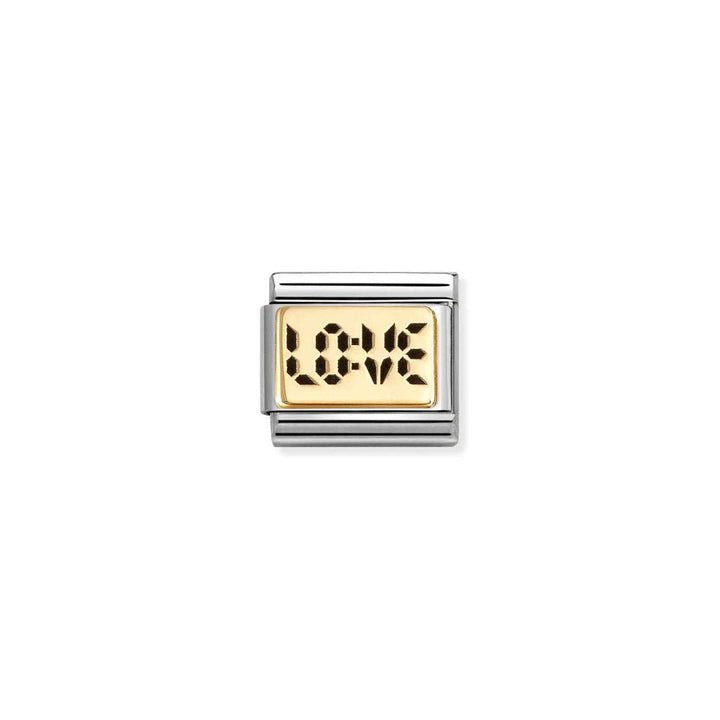 Nomination Gold Classic Plates Digital Love Charm - MococoNomination030166/708033497568311Charms