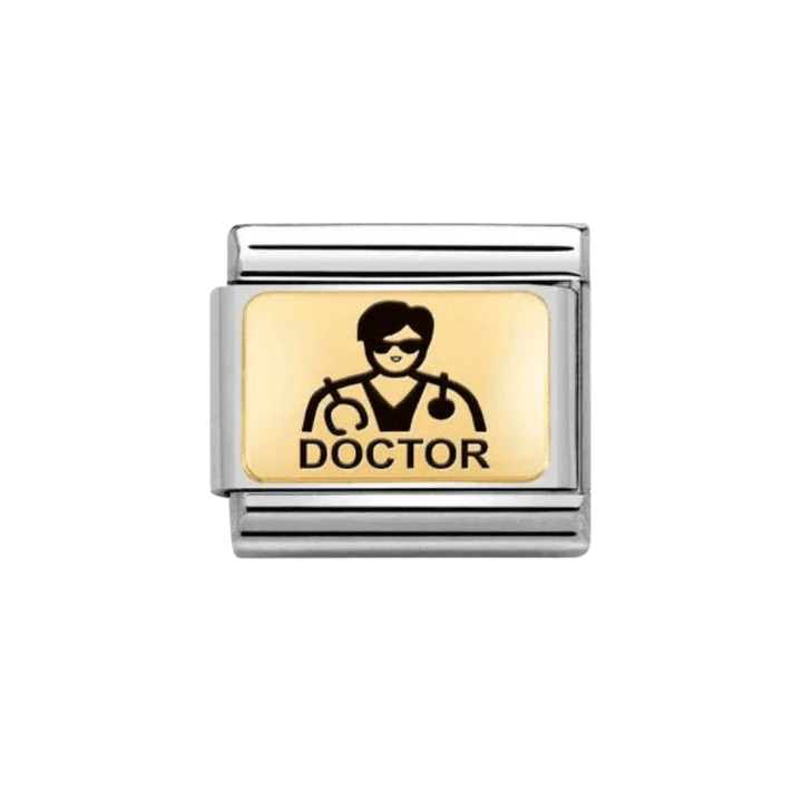 Nomination Gold Classic Plates Doctor (Him) Charm - MococoNomination030166/148033497510327Charms