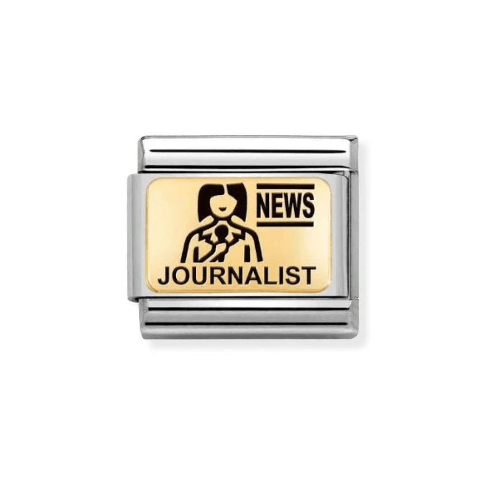 Nomination Gold Classic Plates Journalist Charm - MococoNomination030166/068033497510242Charms