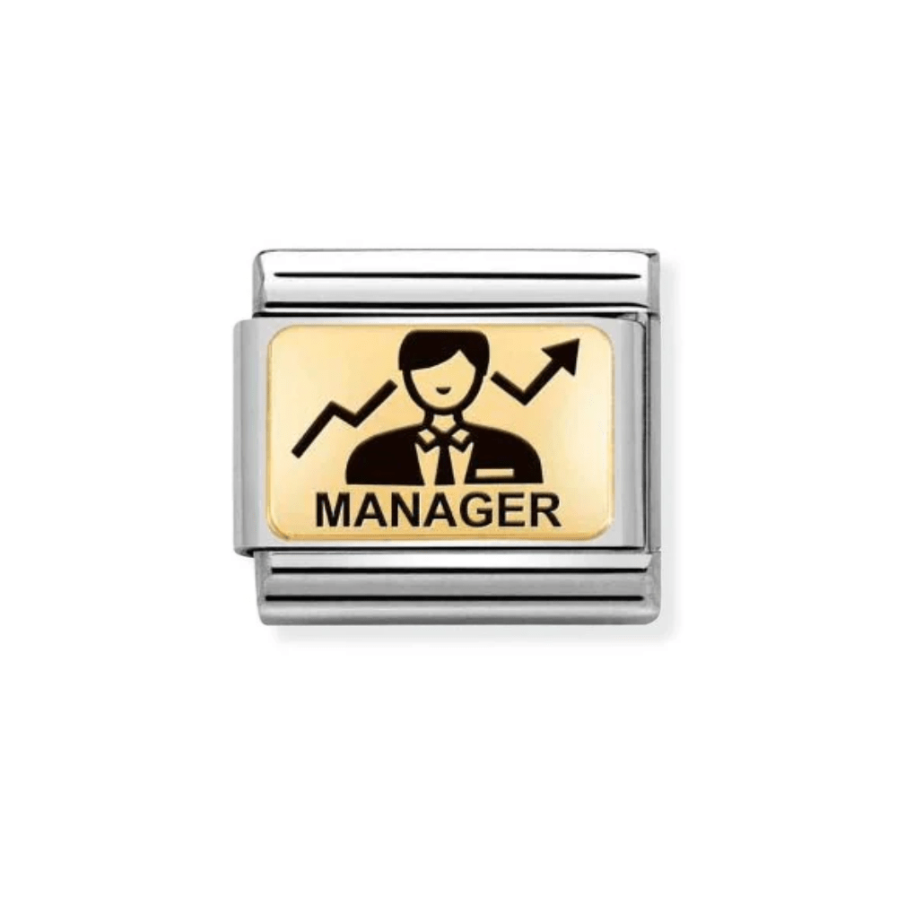 Nomination Gold Classic Plates Manager (Him) Charm - MococoNomination030166/238033497510419Charms