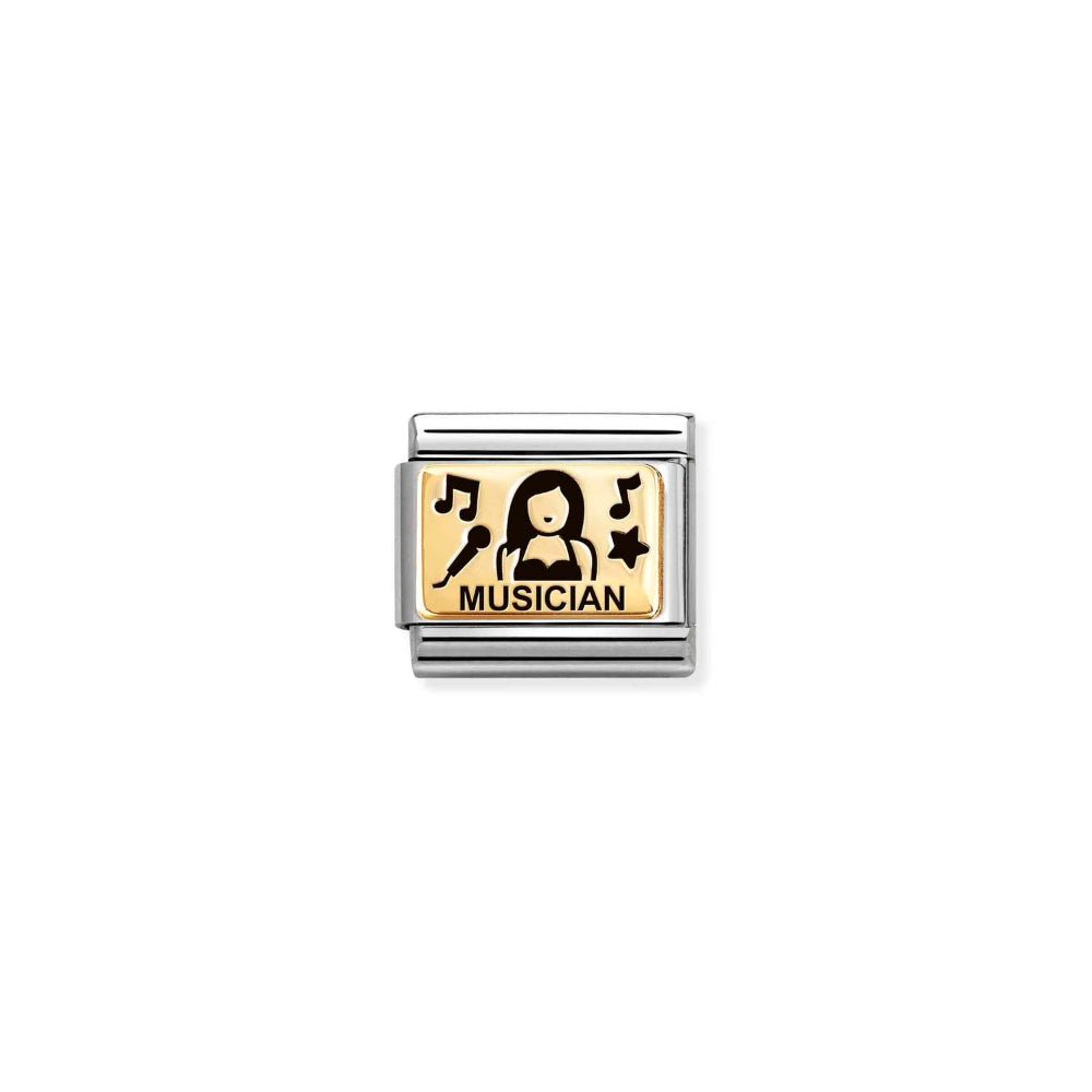 Nomination Gold Classic Plates Musician Charm - MococoNomination030166/528033497549136Charms