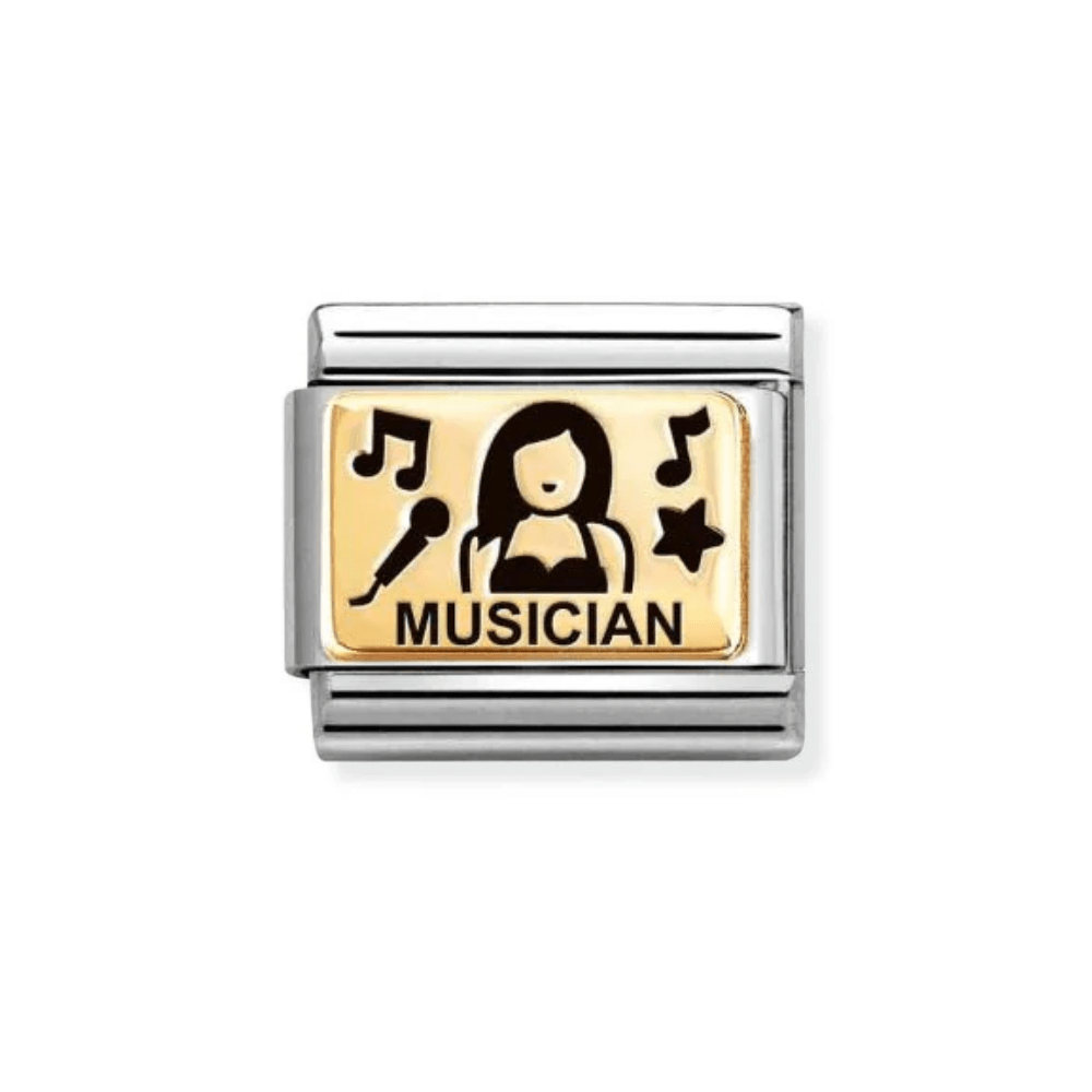 Nomination Gold Classic Plates Musician Charm - MococoNomination030166/528033497549136Charms
