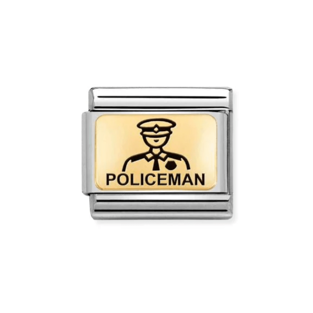 Nomination Gold Classic Plates Policeman Charm - MococoNomination030166/228033497510402Charms
