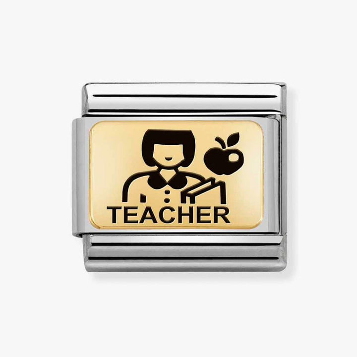 Nomination Gold Classic Plates Teacher Charm - MococoNomination030166/268033497510440Charms