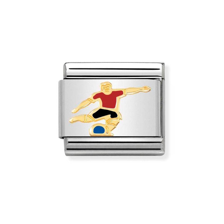 Nomination Gold Classic Red Soccer Player Charm - MococoNomination030259/118033497483911Charms and Links