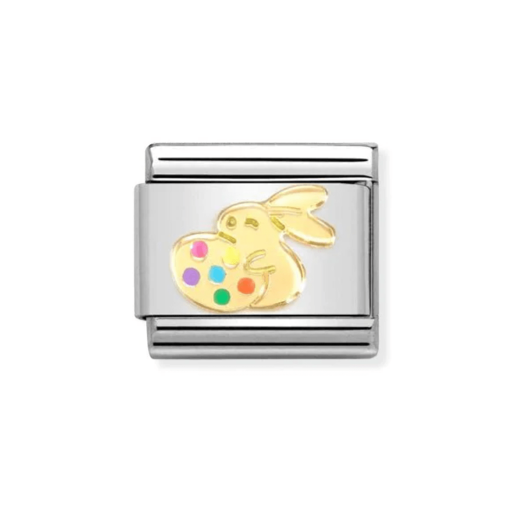 Nomination Gold Classic Symbols , Enamel and Easter Rabbit with Egg Charm - MococoNomination030272/768033497528667Charms