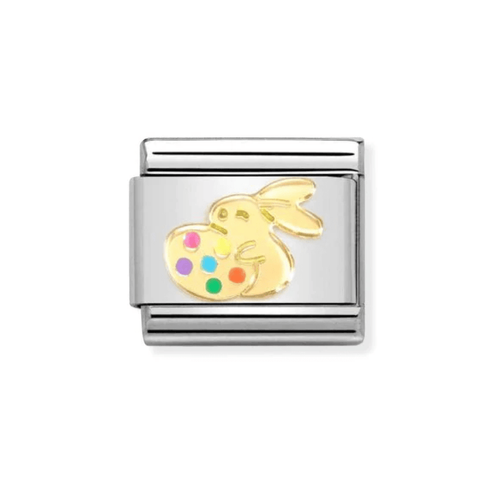 Nomination Gold Classic Symbols , Enamel and Easter Rabbit with Egg Charm - MococoNomination030272/768033497528667Charms