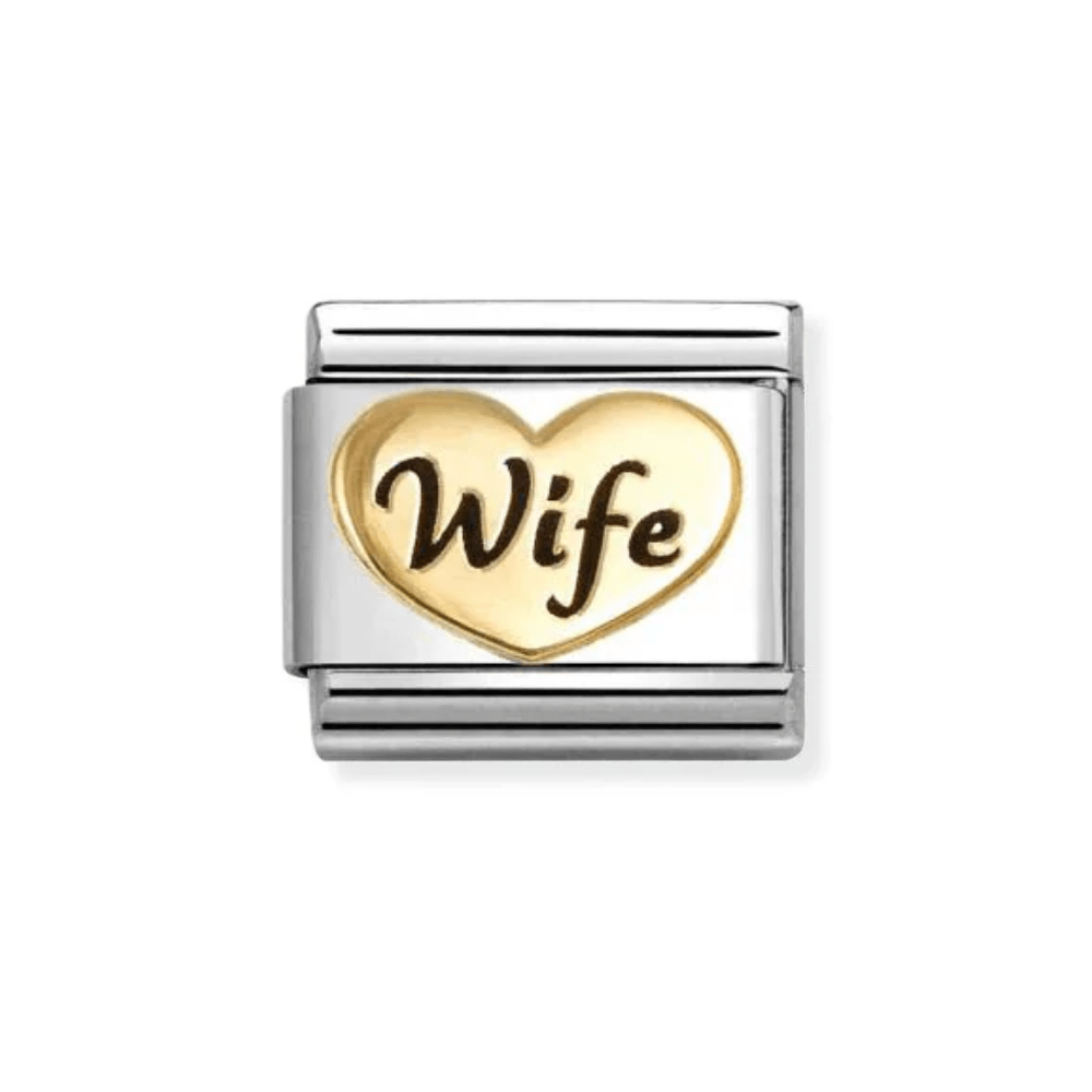 Nomination Gold Classic Symbols , Enamel and Wife Heart Charm - MococoNomination030285/828033497568526Charms
