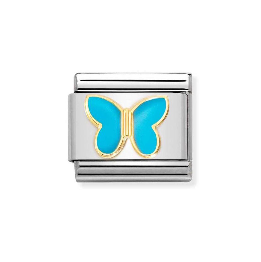 Nomination Gold Classic Turquoise Butterfly Charm - MococoNomination030285/638033497528933Charms and Links