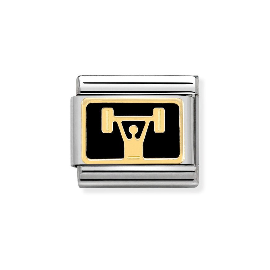 Nomination Gold Classic Weight Lifting Charm - MococoNomination030287/138033497487698Charms and Links