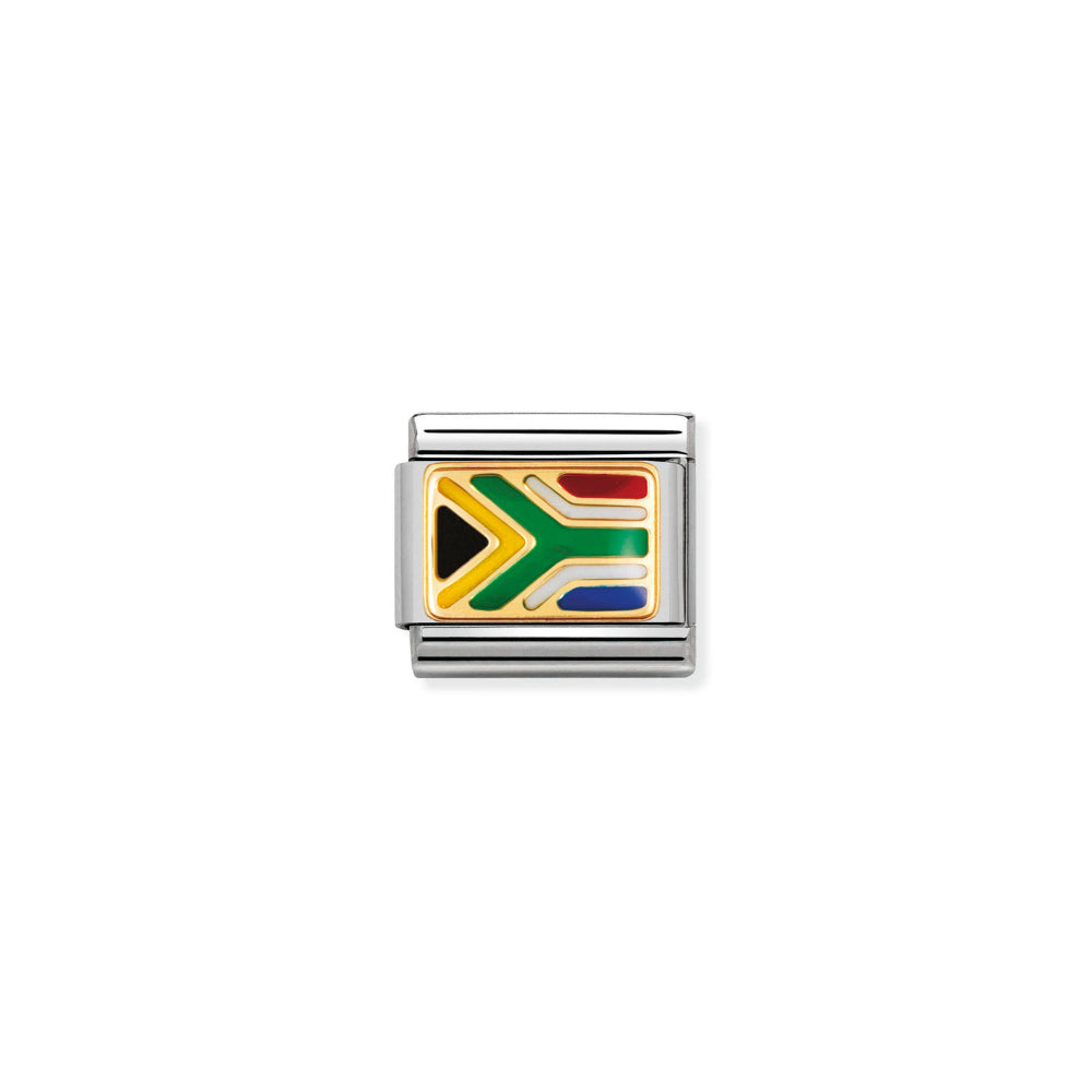 Nomination Gold Composable Classic Africa In Stainless Steel with Enamel South Africa Charm Image