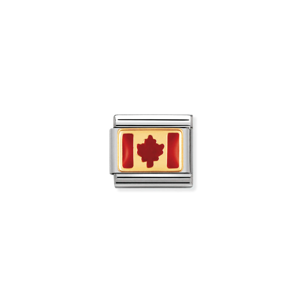 Nomination Gold Composable Classic America In Stainless Steel with Enamel Canada Charm Image
