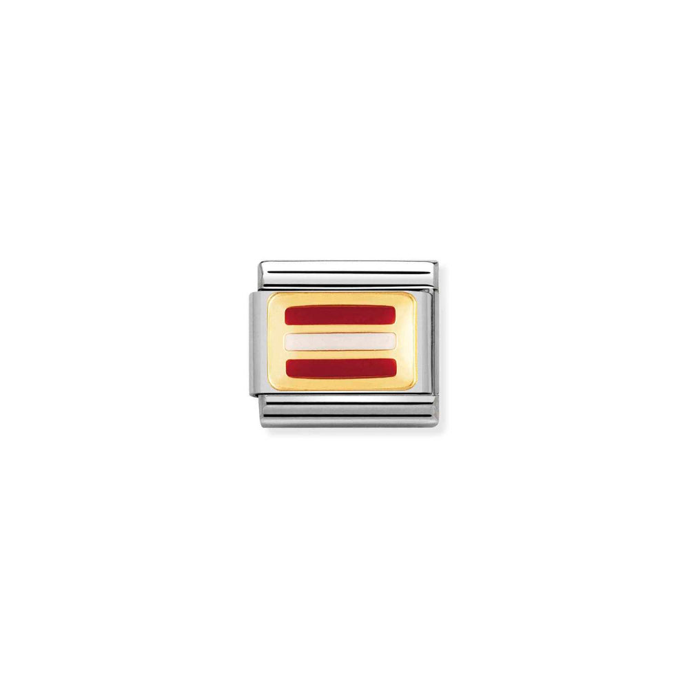 Nomination Gold Composable Classic Europe Flag In Stainless Steel with Enamel Austria Charm Image