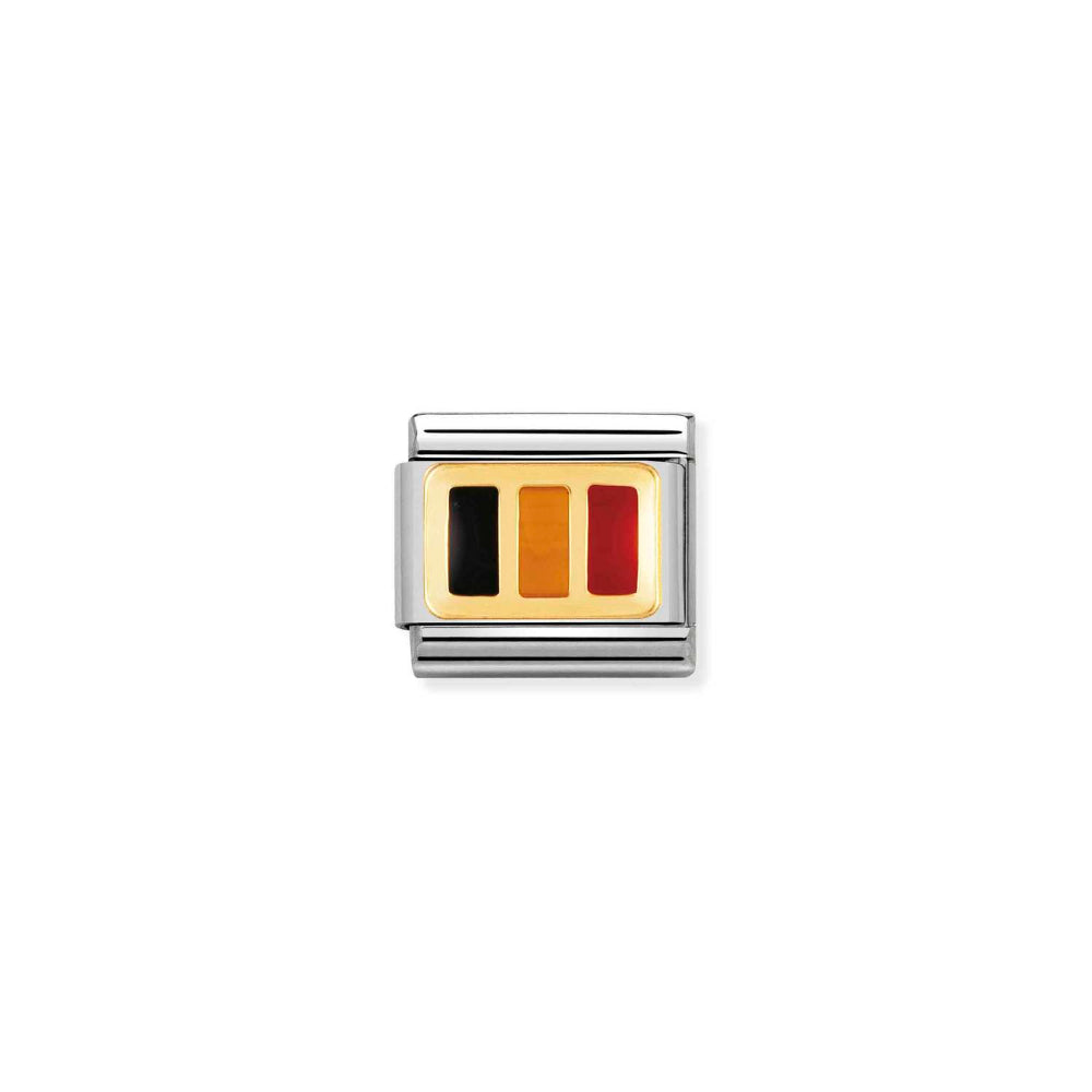 Nomination Gold Composable Classic Europe Flag In Stainless Steel with Enamel Belgium Charm Image