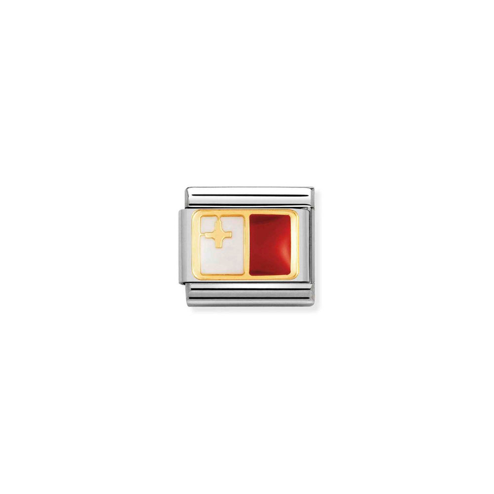 Nomination Gold Composable Classic Europe Flag In Stainless Steel with Enamel Malta Charm Image