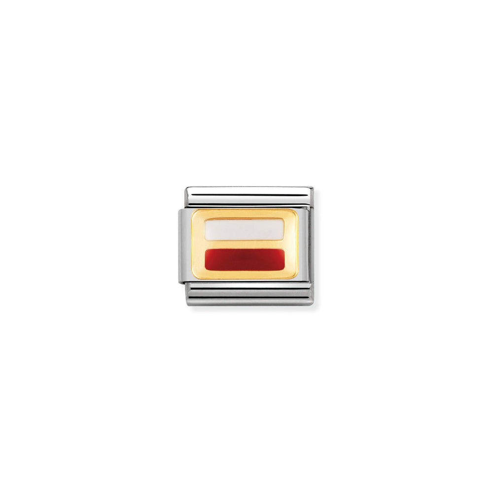 Nomination Gold Composable Classic Europe Flag In Stainless Steel with Enamel Poland Charm Image