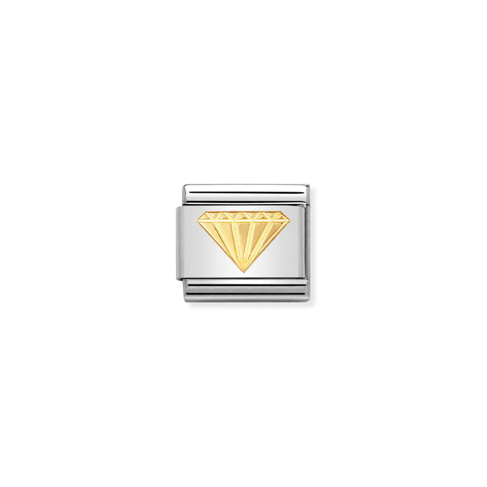 Nomination Gold Composable Classic Good Luck In Stainless Steel with Diamond Shape Charm Image