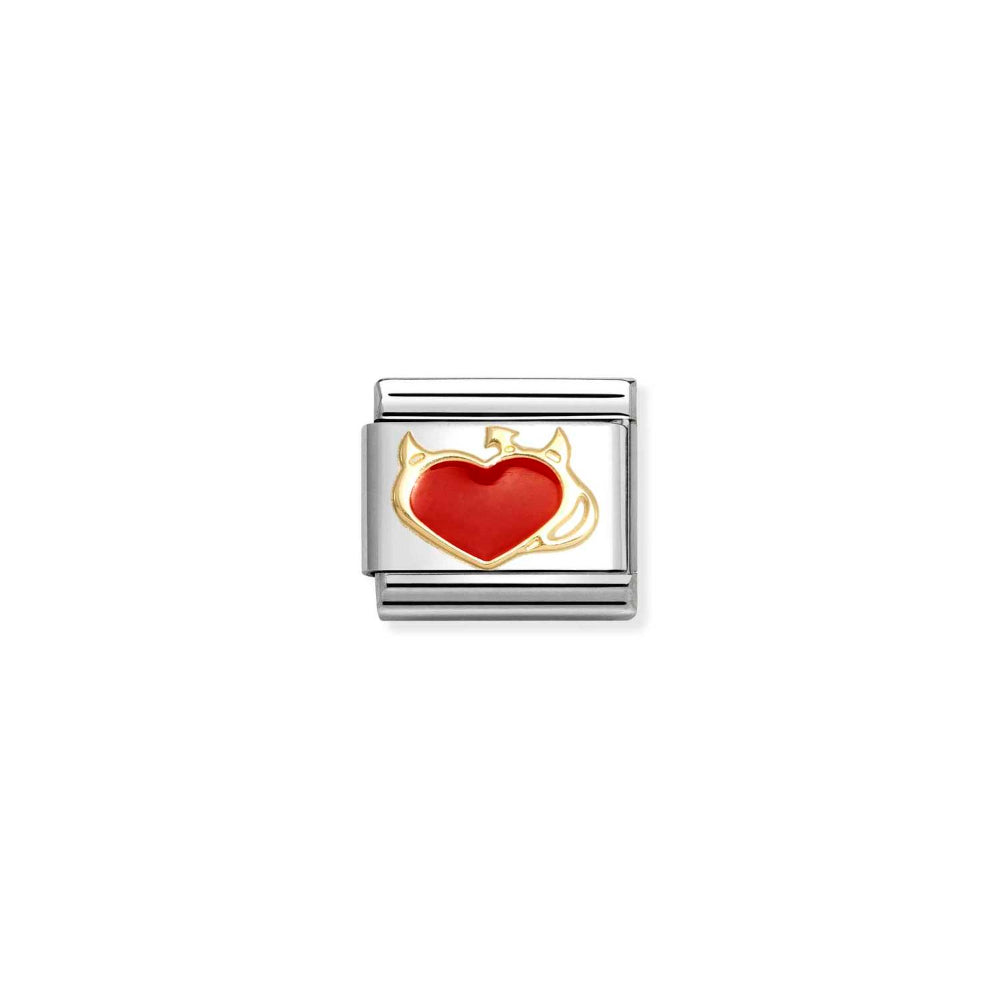Nomination Gold Composable Classic Love In Stainless Steel with Enamel Devil Heart Charm Image