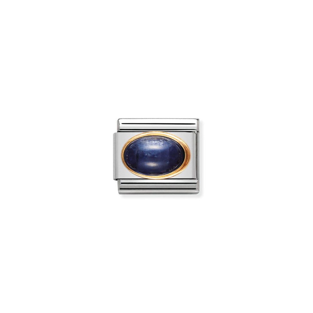 Nomination Gold Composable Classic Oval Stones In Stainless Steel with Sapphire Charm Image