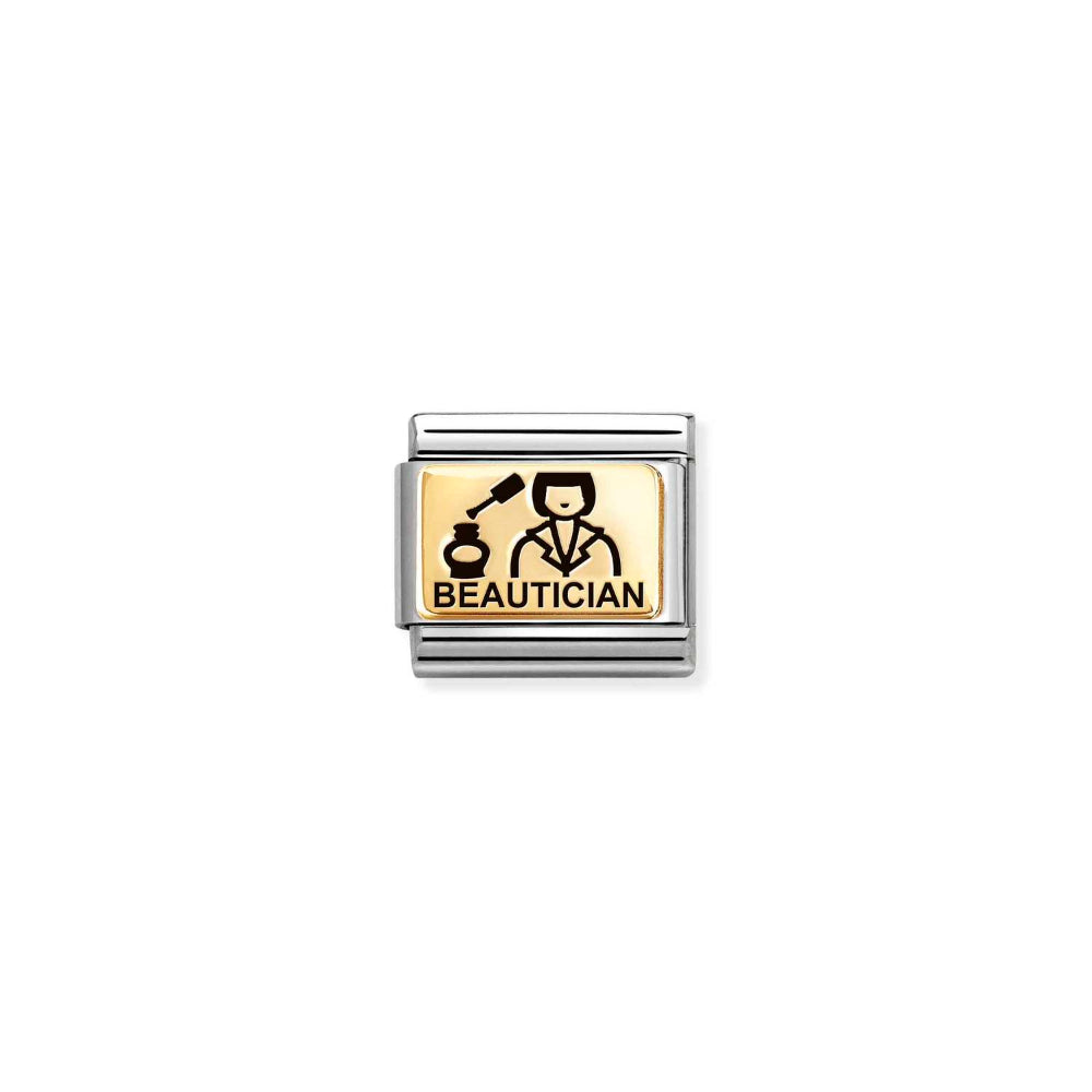 Nomination Gold Composable Classic Plates (IC) In Steel Beautician Charm Image