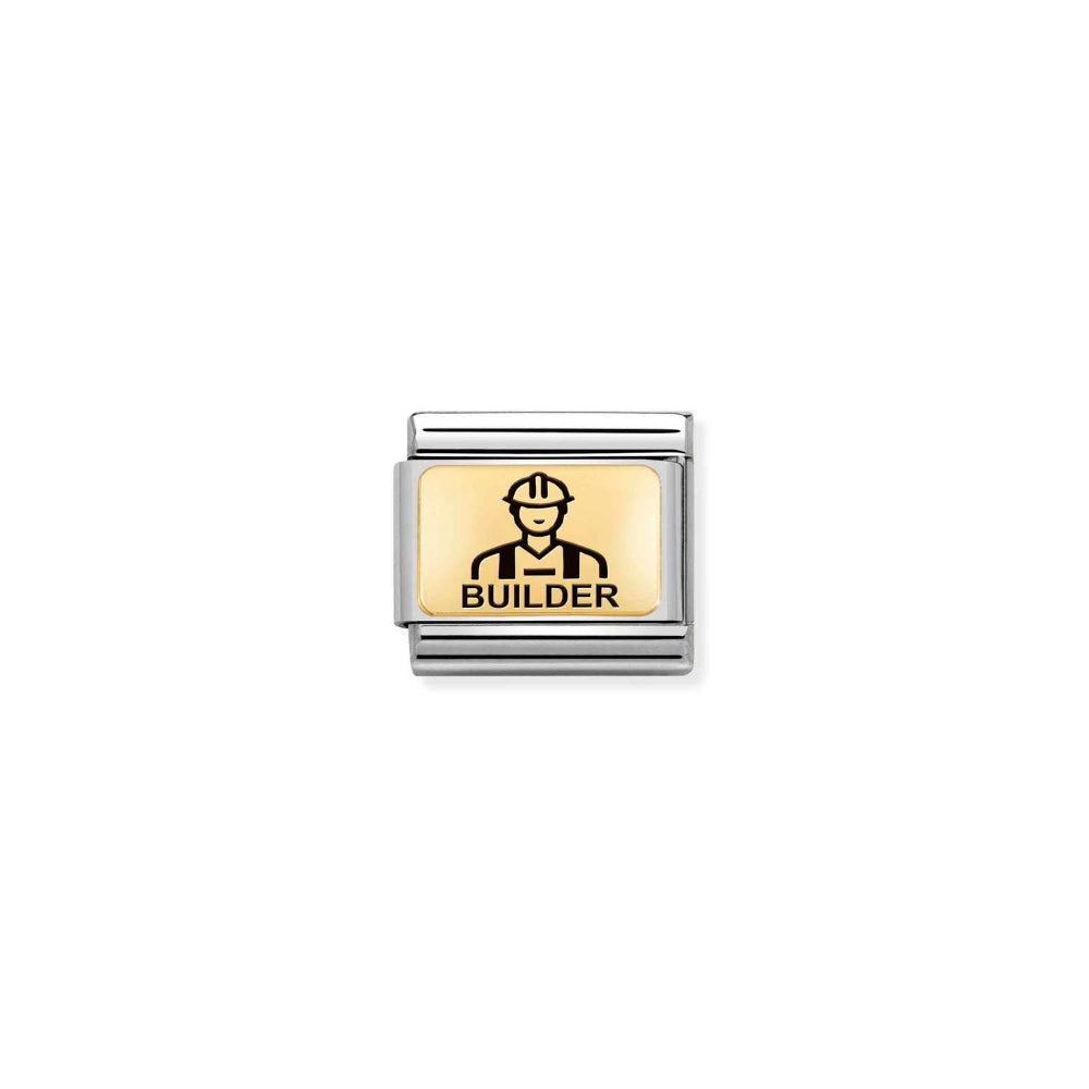 Nomination Gold Composable Classic Plates (IC) In Steel Builder Charm Image