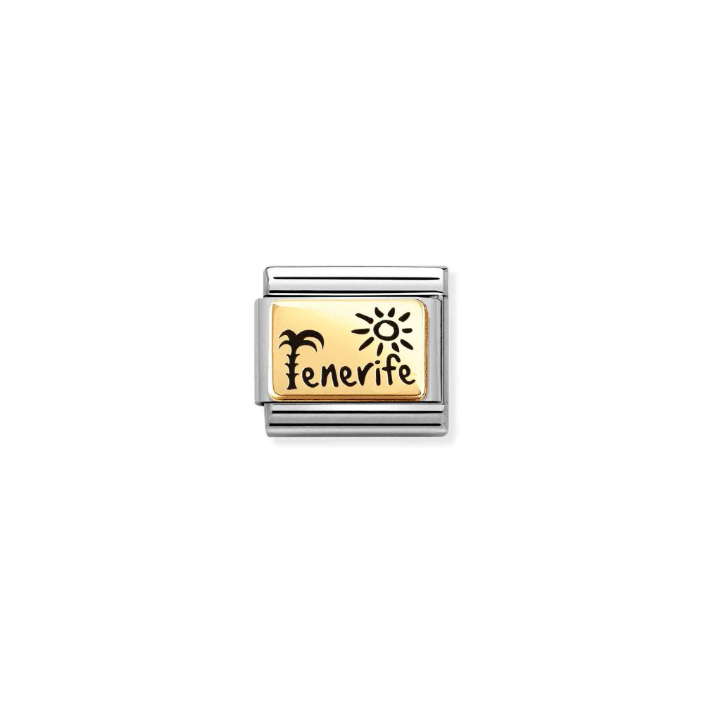 Nomination Gold Composable Classic Plates (IC) In Steel Charm Image