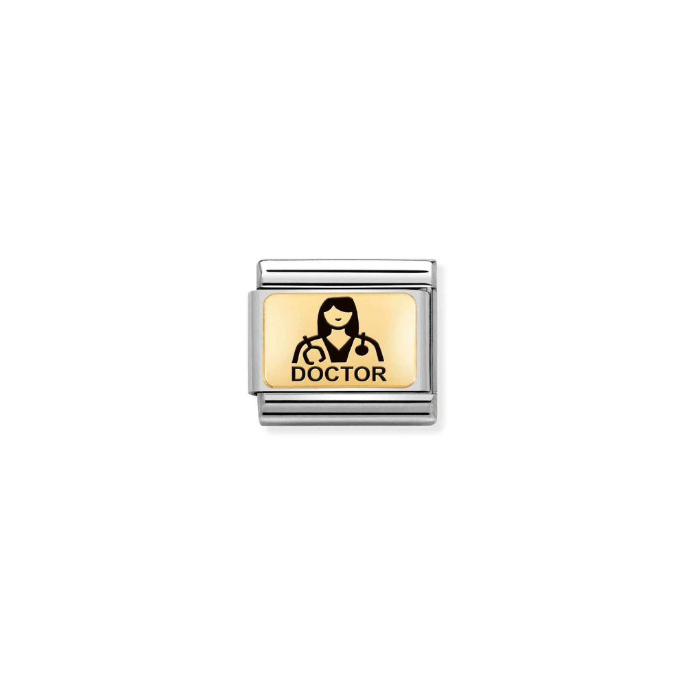 Nomination Gold Composable Classic Plates (IC) In Steel Doctor (Her) Charm Image