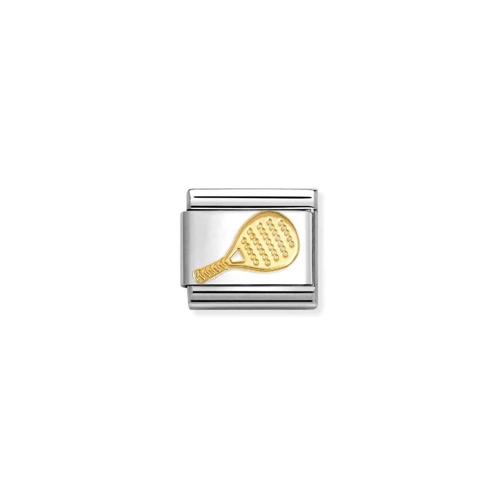 Nomination Gold Composable Classic Sports In Stainless Steel with Padel Racket Charm Image
