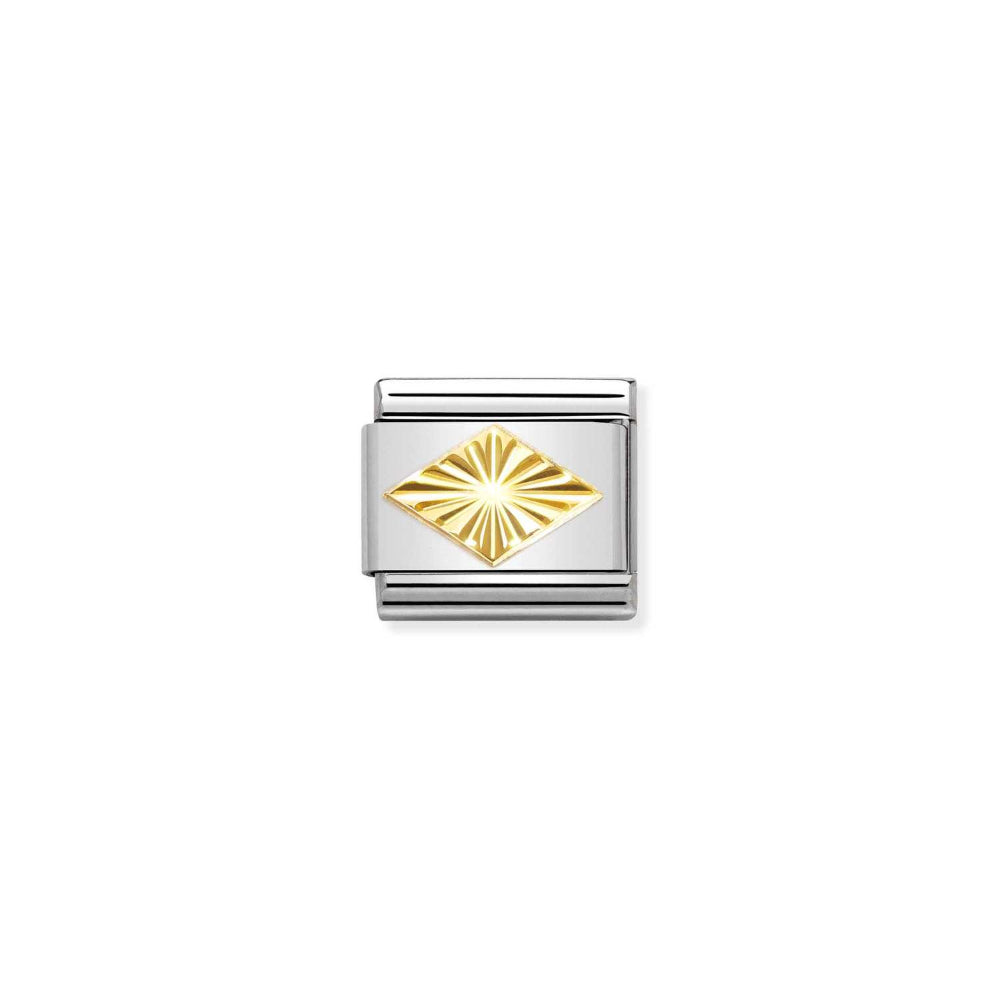 Nomination Gold Composable Classic Symbols Steel Diamond-Coated Rhombus Charm Image