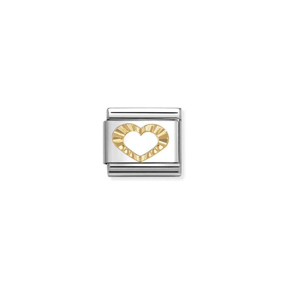 Nomination Gold Composable Classic Symbols Steel Diamond Heart Profile Charm Image