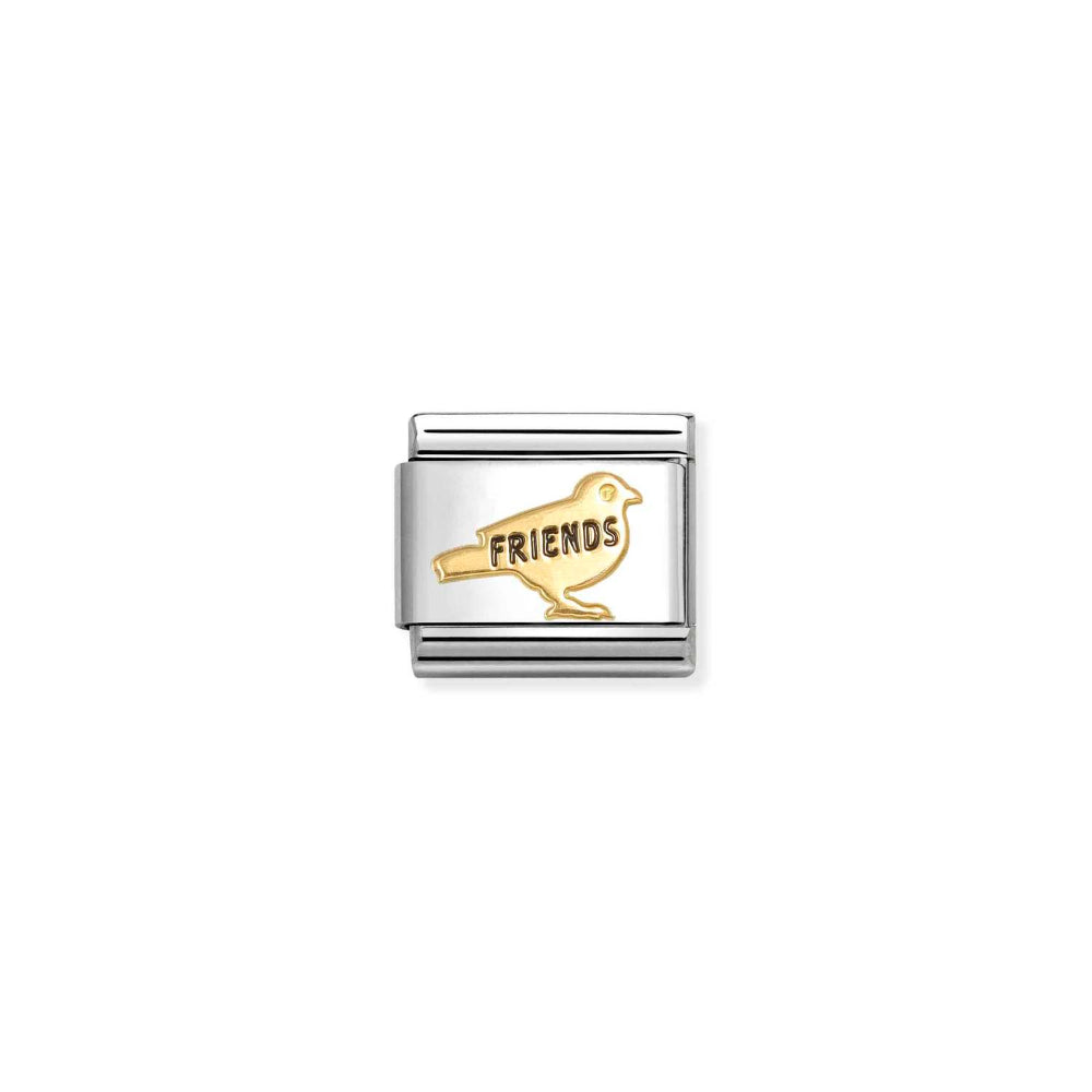 Nomination Gold Composable Classic Symbols Steel, Enamel and Friends Bird Charm Image