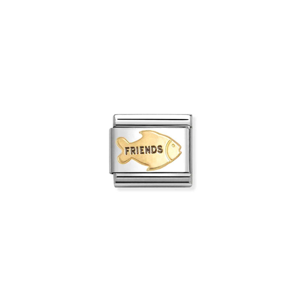 Nomination Gold Composable Classic Symbols Steel, Enamel and Friends Fish Charm Image