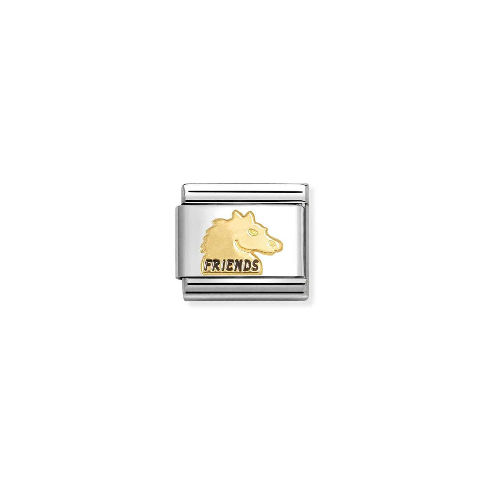Nomination Gold Composable Classic Symbols Steel, Enamel and Friends Horse Charm Image