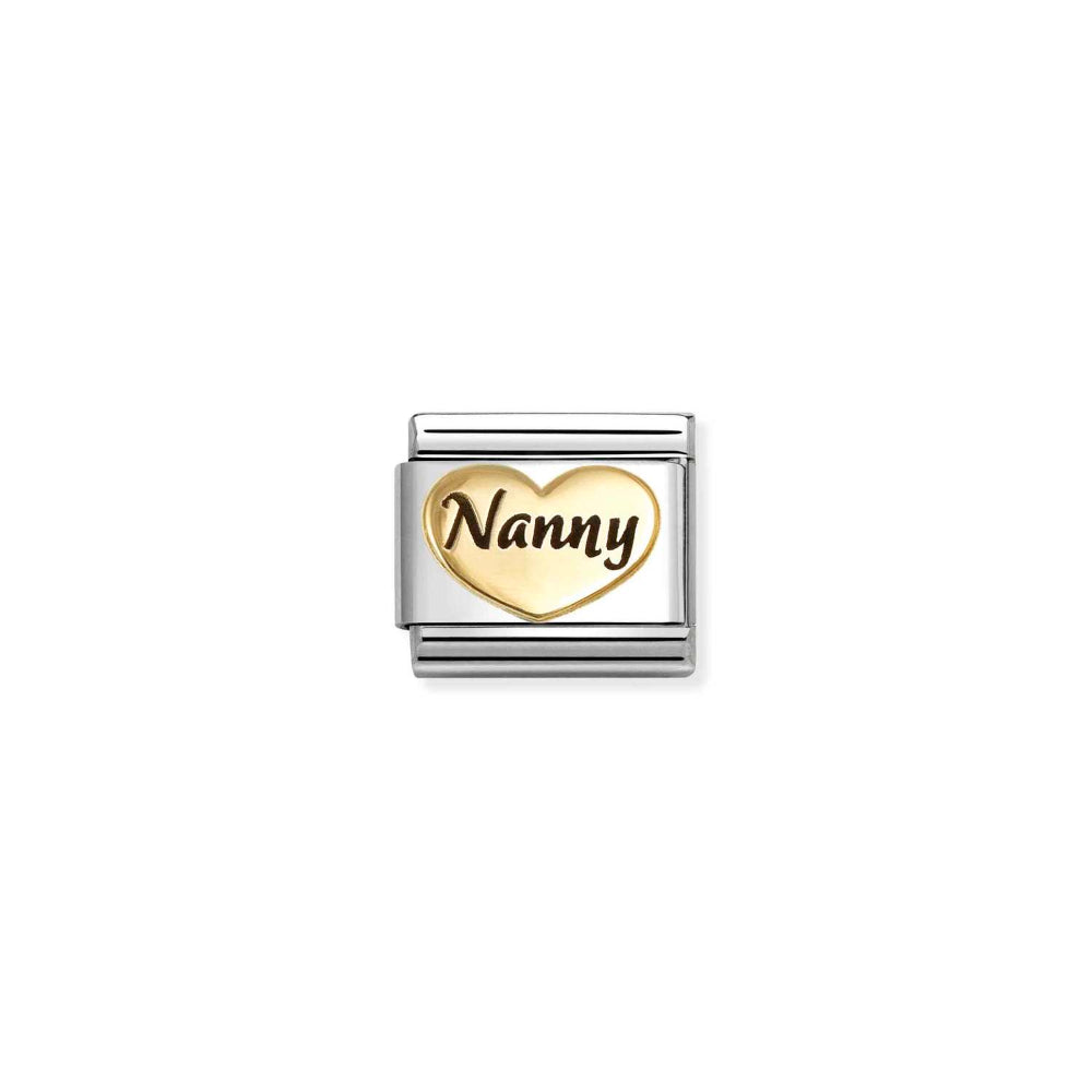 Nomination Gold Composable Classic Symbols Steel, Enamel and Nanny Heart Charm Image