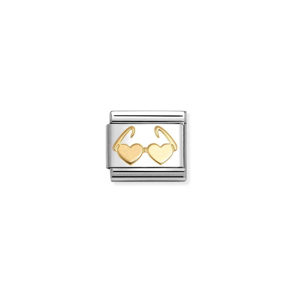 Nomination Gold Composable Classic Symbols Steel Heart Glasses Charm Image