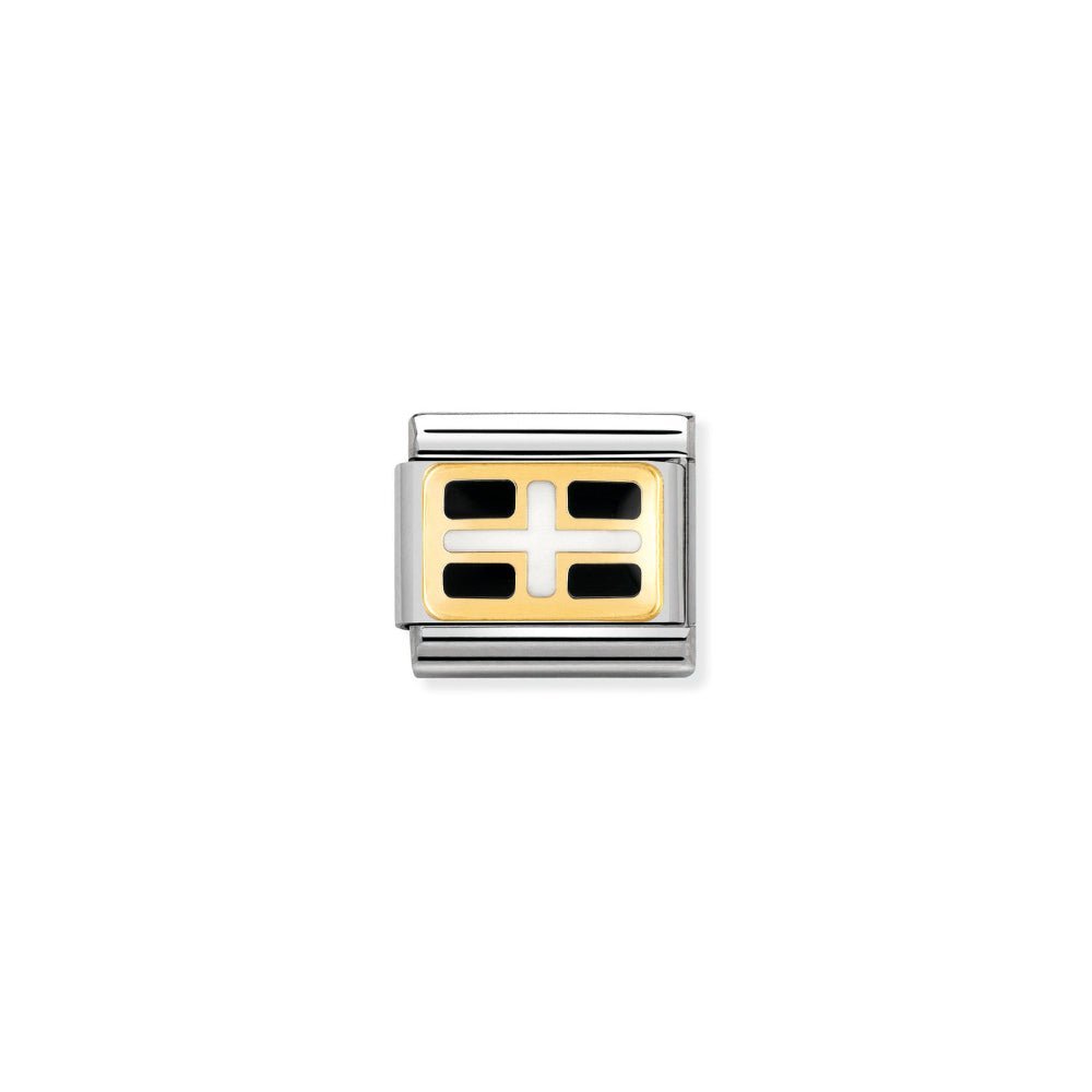 Nomination Gold Cornish St Piran's Flag Charm - MococoNomination030234/488033497313966Charms