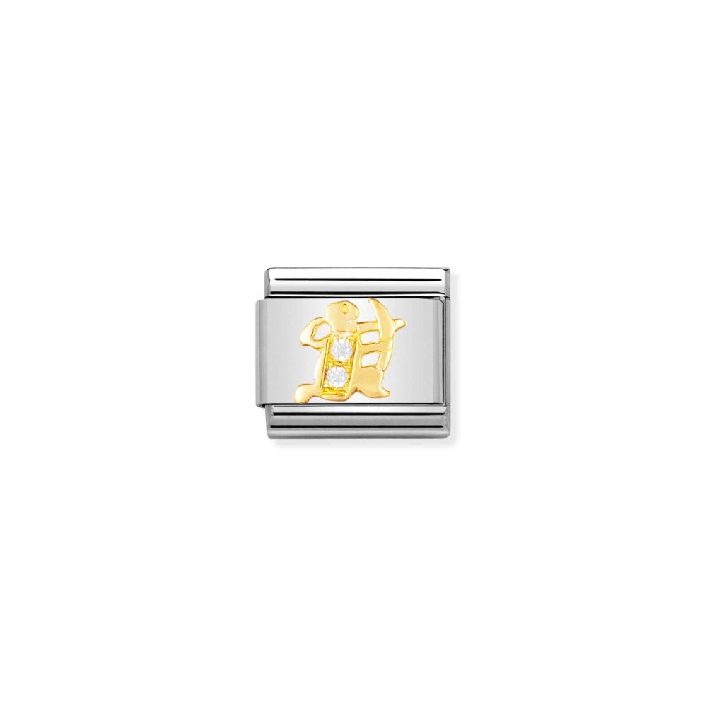 Nomination Gold Cubic Zirconia Sagittarius Charm - MococoNomination030302/098033497017277Charms