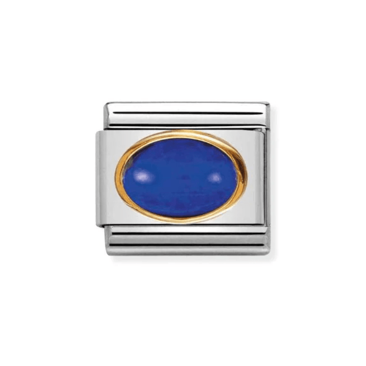 Nomination Gold Edged Classic Lapis Oval Stone Charm - MococoNomination030502/098033497019967Charms