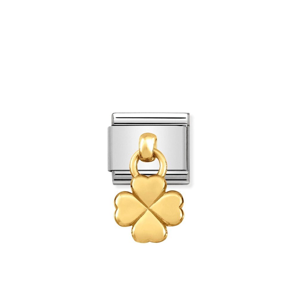 Nomination Gold Four Leaf Clover Dangle Charm - MococoNomination031800/028033497384478Charms