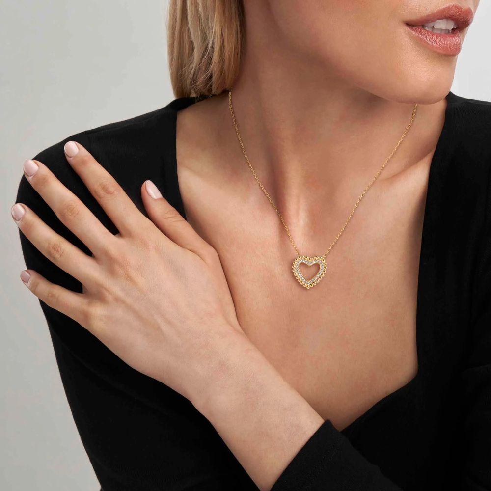 Nomination Gold Lovecloud Cubic Zirconia Heart Necklace - MococoNomination240504/0088033497540546Necklaces