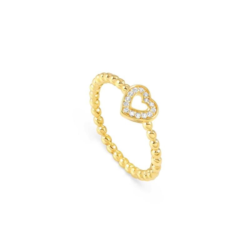 Nomination Gold Lovecloud Cubic Zirconia Heart Ring - MococoNomination240500/008/0058033497540294Rings