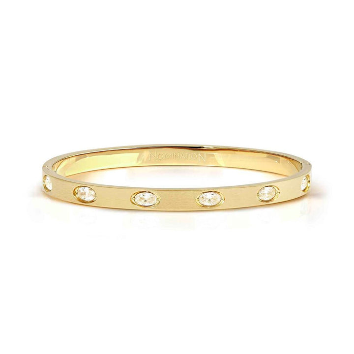 Nomination Gold Pretty Bangles Ed Satinshine White 6 Oval CZ Bracelet - MococoNomination029526/0208033497577429Bracelets