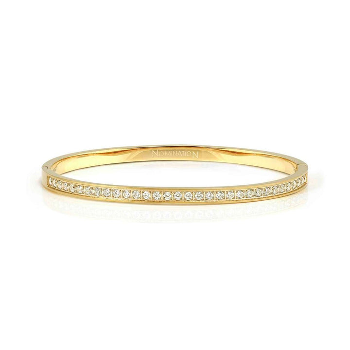 Nomination Gold Pretty Bangles White Fin Cubic Zirconia Bracelet - MococoNomination029523/0208033497577337Bracelets