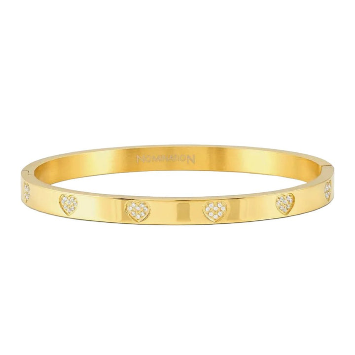 Nomination Gold Pretty CZ Pave Heart Bangle Bracelet - MococoNomination029512/0068033497552556Bracelets