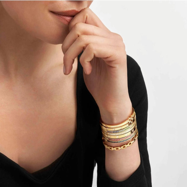 Nomination Gold Pretty Rigid CZ Medium Bangle - MococoNomination029514/0128033497552594Bracelets