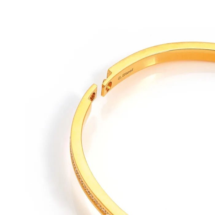 Nomination Gold Pretty Rigid CZ Medium Bangle - MococoNomination029514/0128033497552594Bracelets
