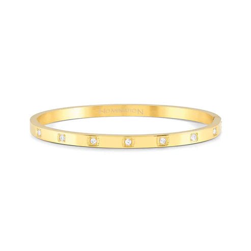 Nomination Gold Pretty Rigid CZ Medium Bangle - MococoNomination029514/0128033497552594Bracelets