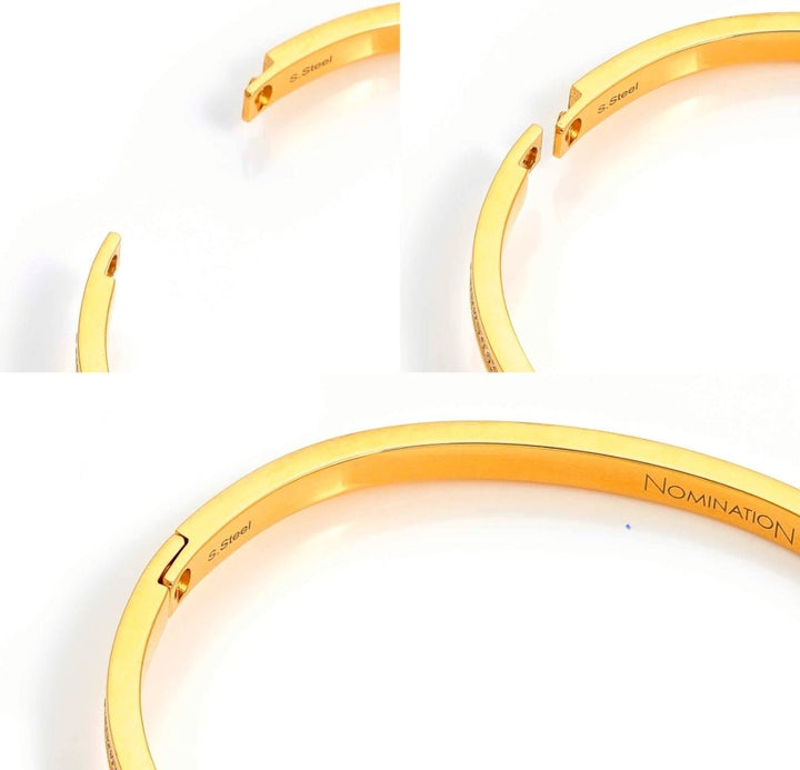 Nomination Gold Pretty Rigid CZ Medium Bangle - MococoNomination029514/0128033497552594Bracelets