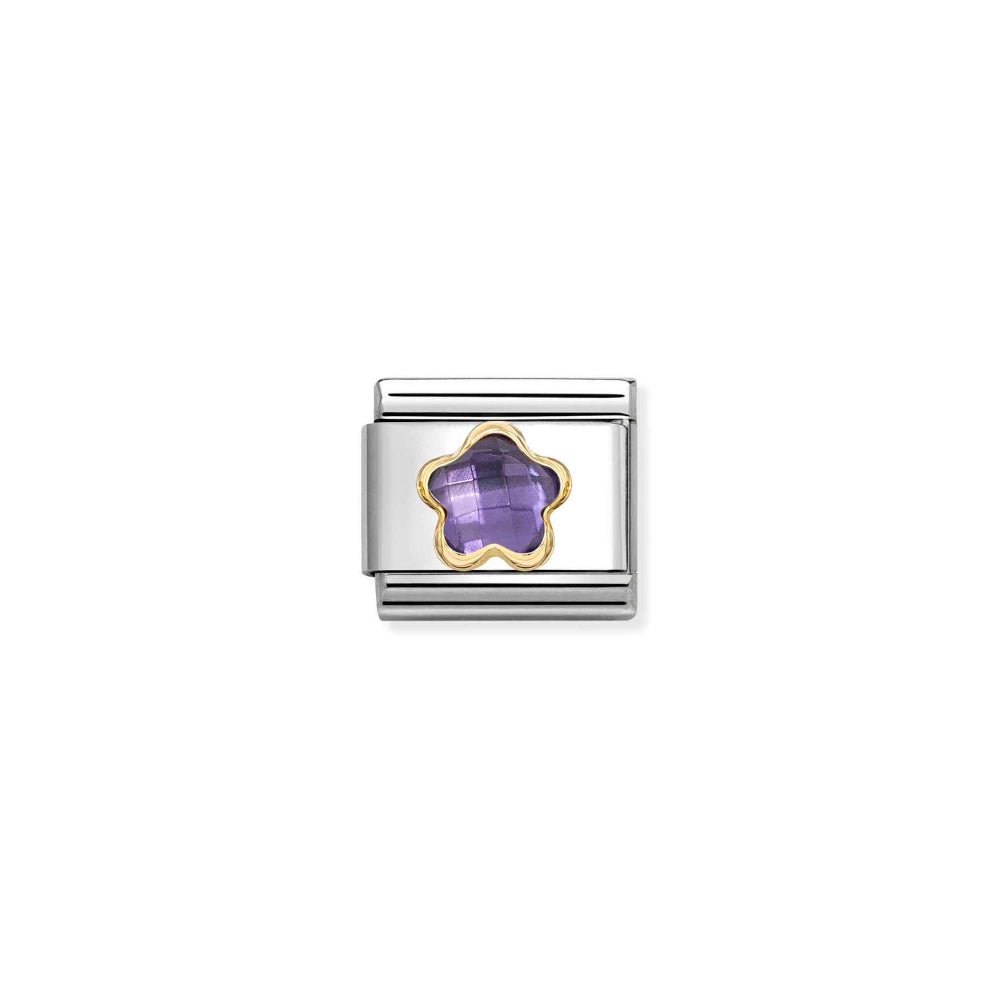 Nomination Gold Purple CZ Flower Charm - MococoNomination030615/0018033497580085Charms