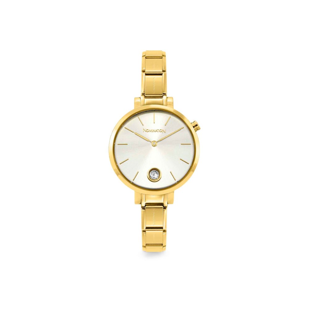 Nomination Gold Round With CZ Paris Watch - MococoNomination076035/017Watches and Accessories